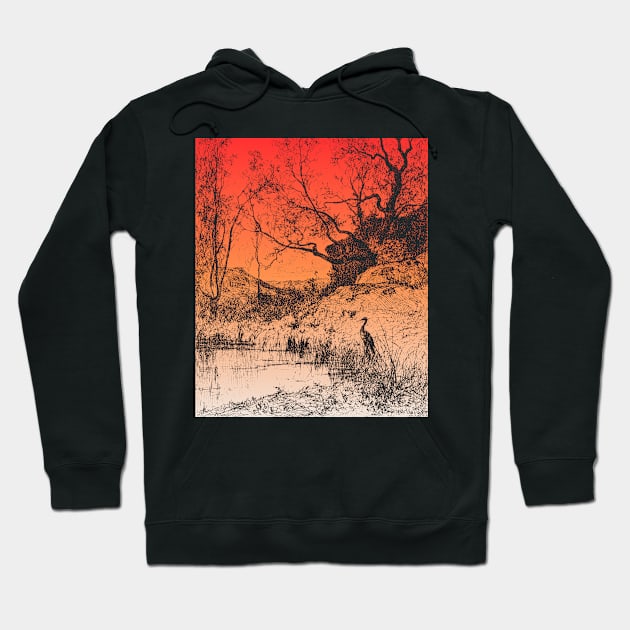 Sunset Over Forest Swamp Hoodie by SkyisBright